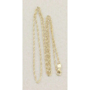 14k Yellow Gold Twist Chain Necklace 24" Chain